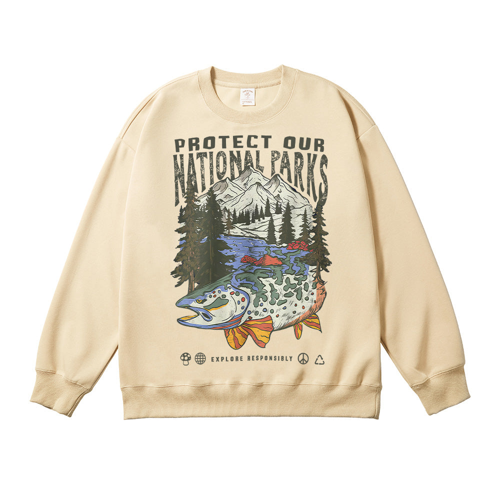 90s National Parks Unisex Cotton Sweatshirt