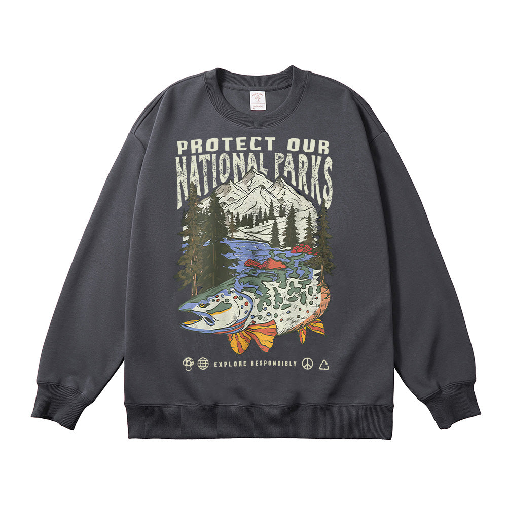 90s National Parks Unisex Cotton Sweatshirt
