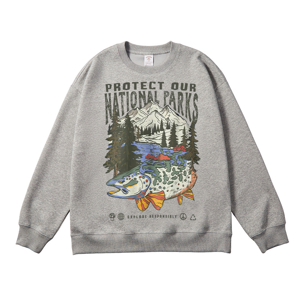 90s National Parks Unisex Cotton Sweatshirt