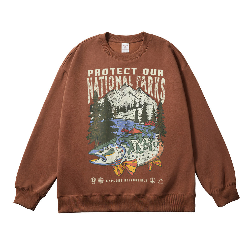 90s National Parks Unisex Cotton Sweatshirt