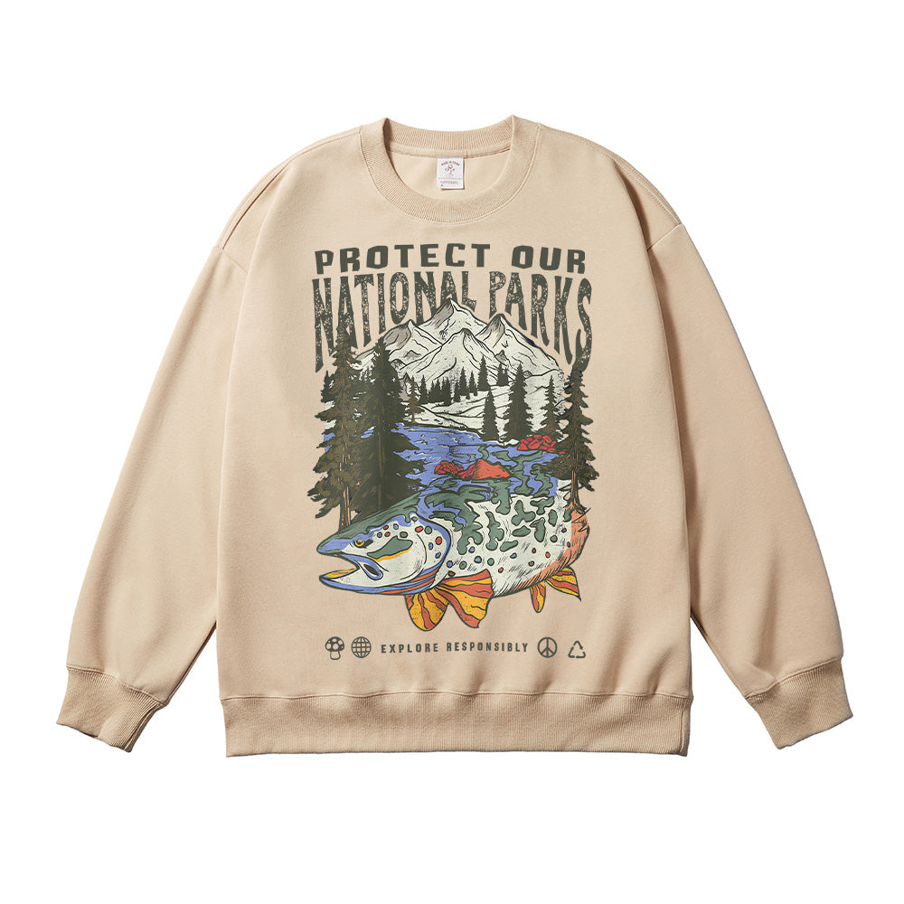 90s National Parks Unisex Cotton Sweatshirt
