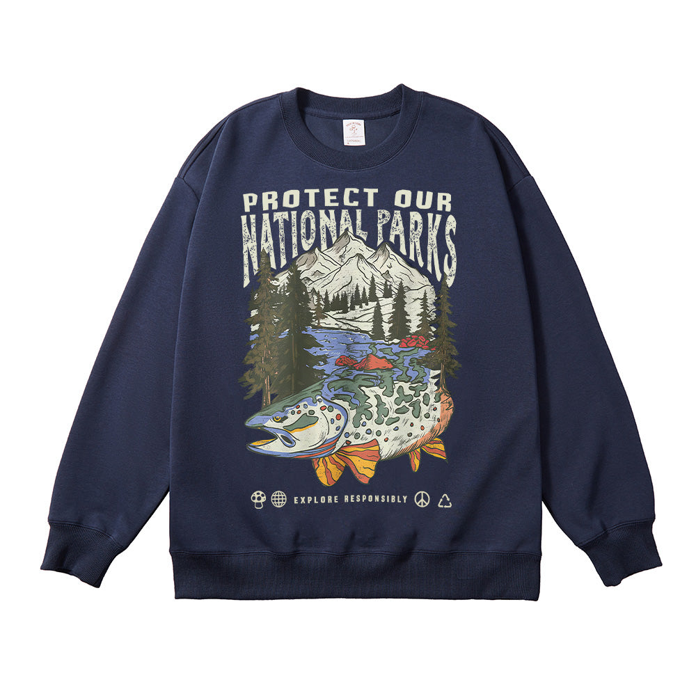 90s National Parks Unisex Cotton Sweatshirt