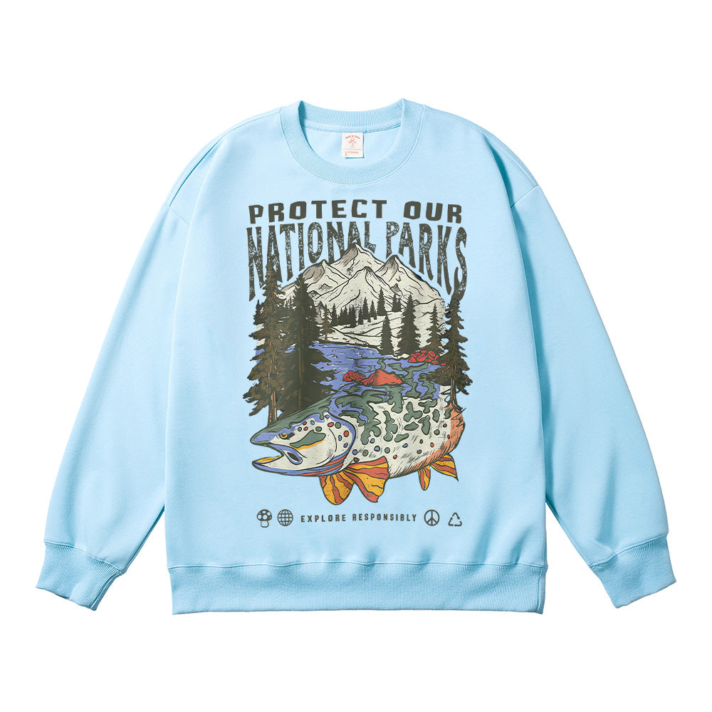90s National Parks Unisex Cotton Sweatshirt