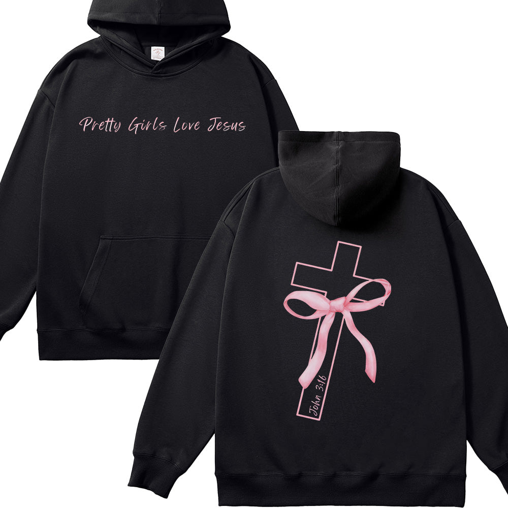 Pretty Girls Love Jesus Unisex Cotton Hoodie