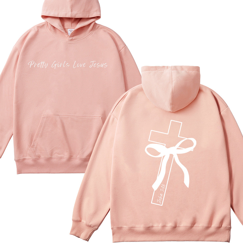 Pretty Girls Love Jesus Unisex Cotton Hoodie