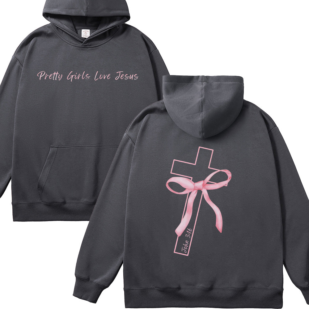 Pretty Girls Love Jesus Unisex Cotton Hoodie