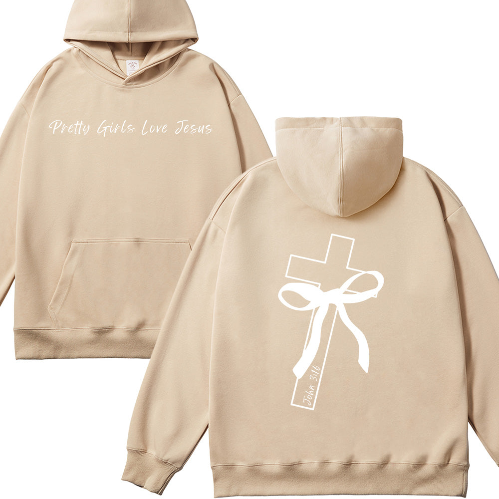 Pretty Girls Love Jesus Unisex Cotton Hoodie
