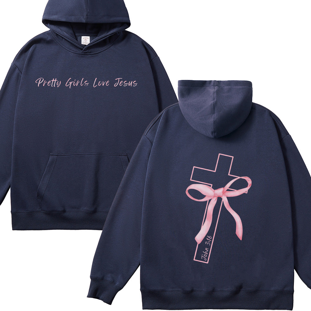 Pretty Girls Love Jesus Unisex Cotton Hoodie