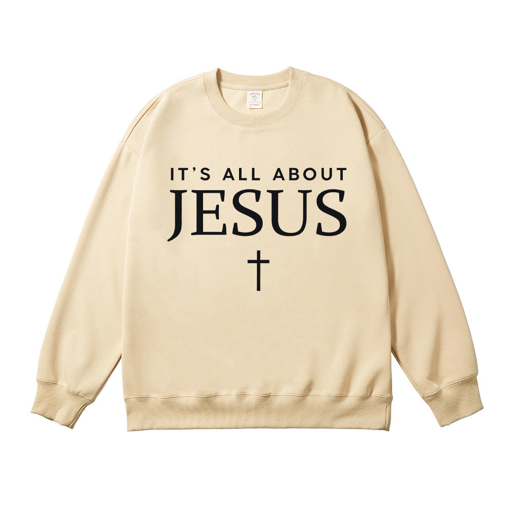 It's all about Jesus Unisex Cotton Sweatshirt