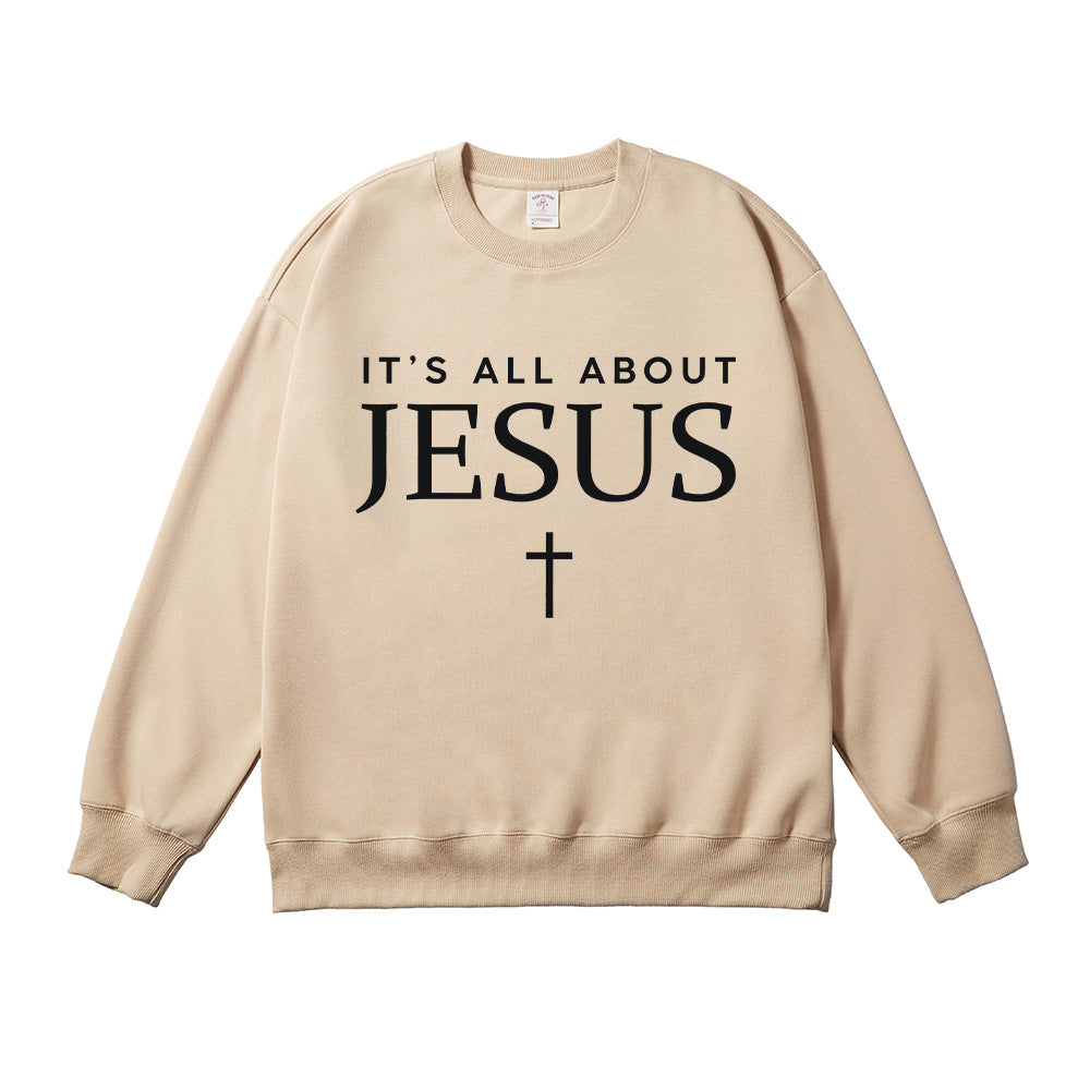 It's all about Jesus Unisex Cotton Sweatshirt