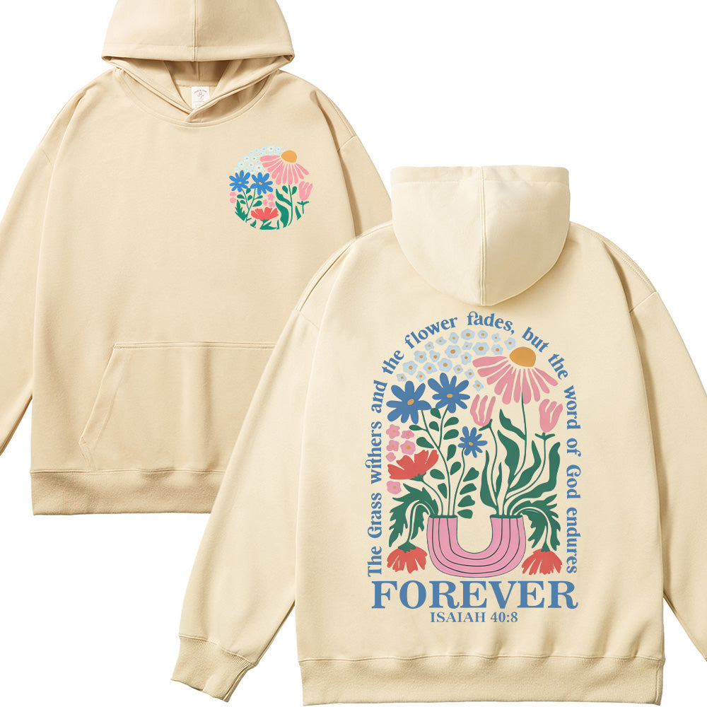Flower Graphic Unisex Cotton Hoodie