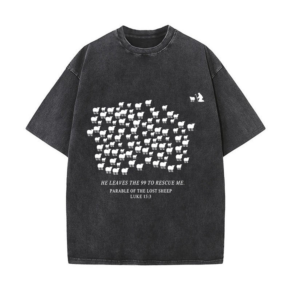 The Parable of the Lost Sheep Unisex Washed T-Shirt