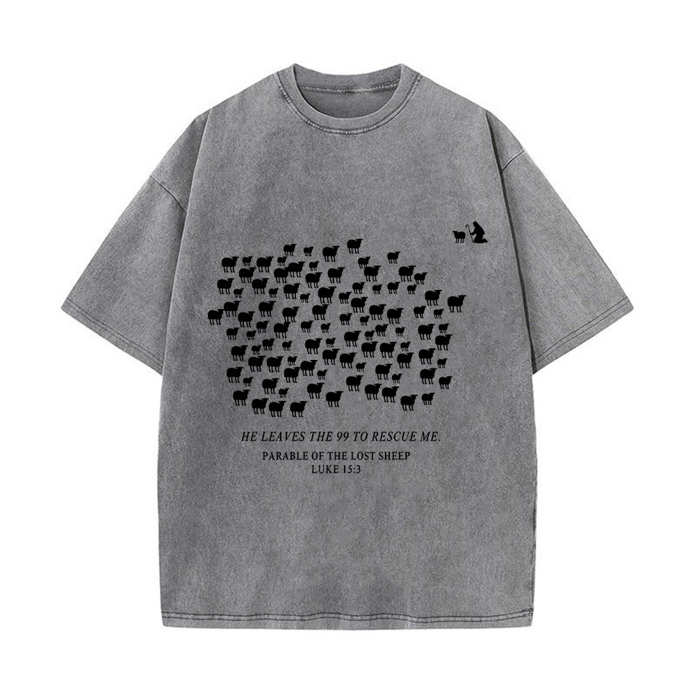 The Parable of the Lost Sheep Unisex Washed T-Shirt