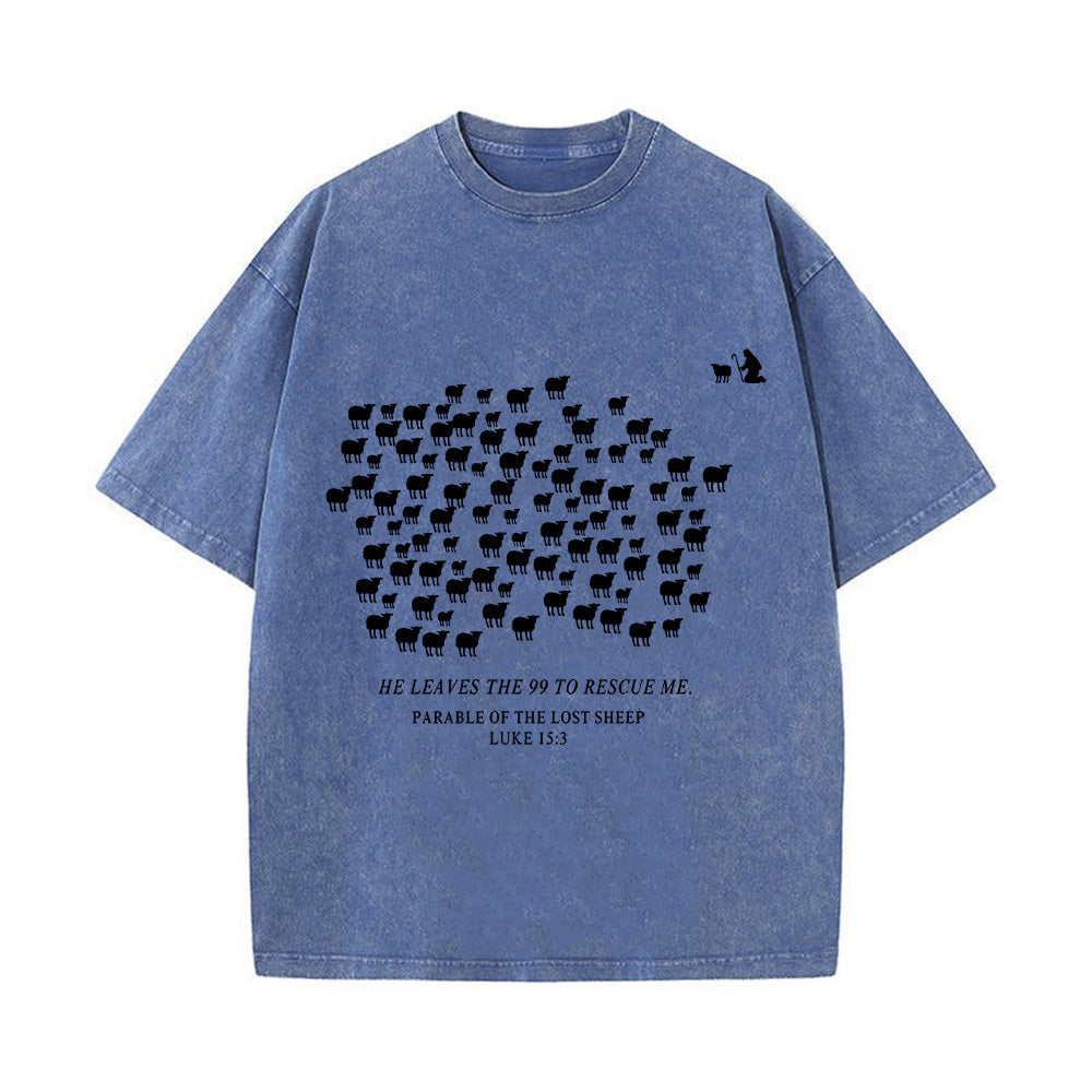 The Parable of the Lost Sheep Unisex Washed T-Shirt