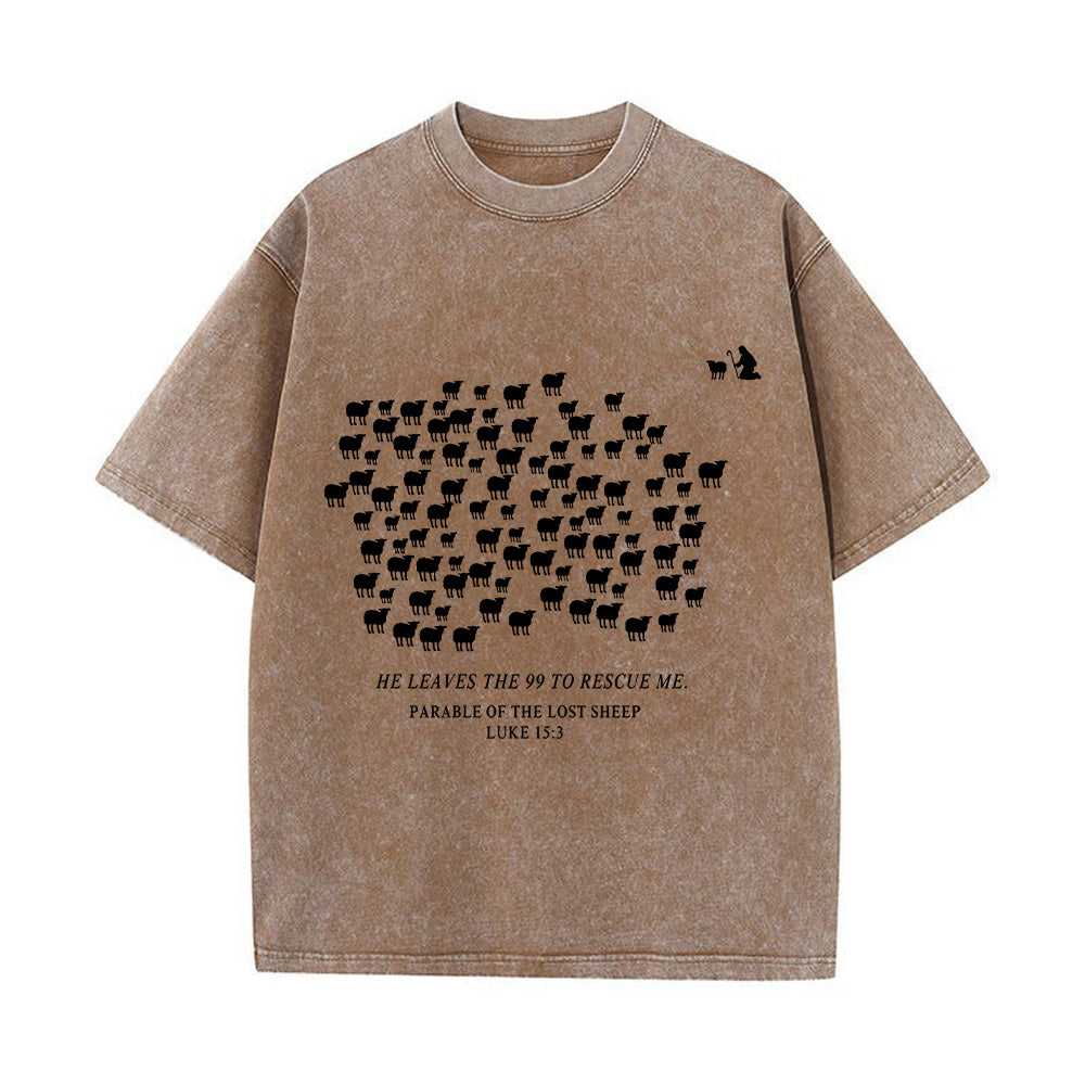 The Parable of the Lost Sheep Unisex Washed T-Shirt