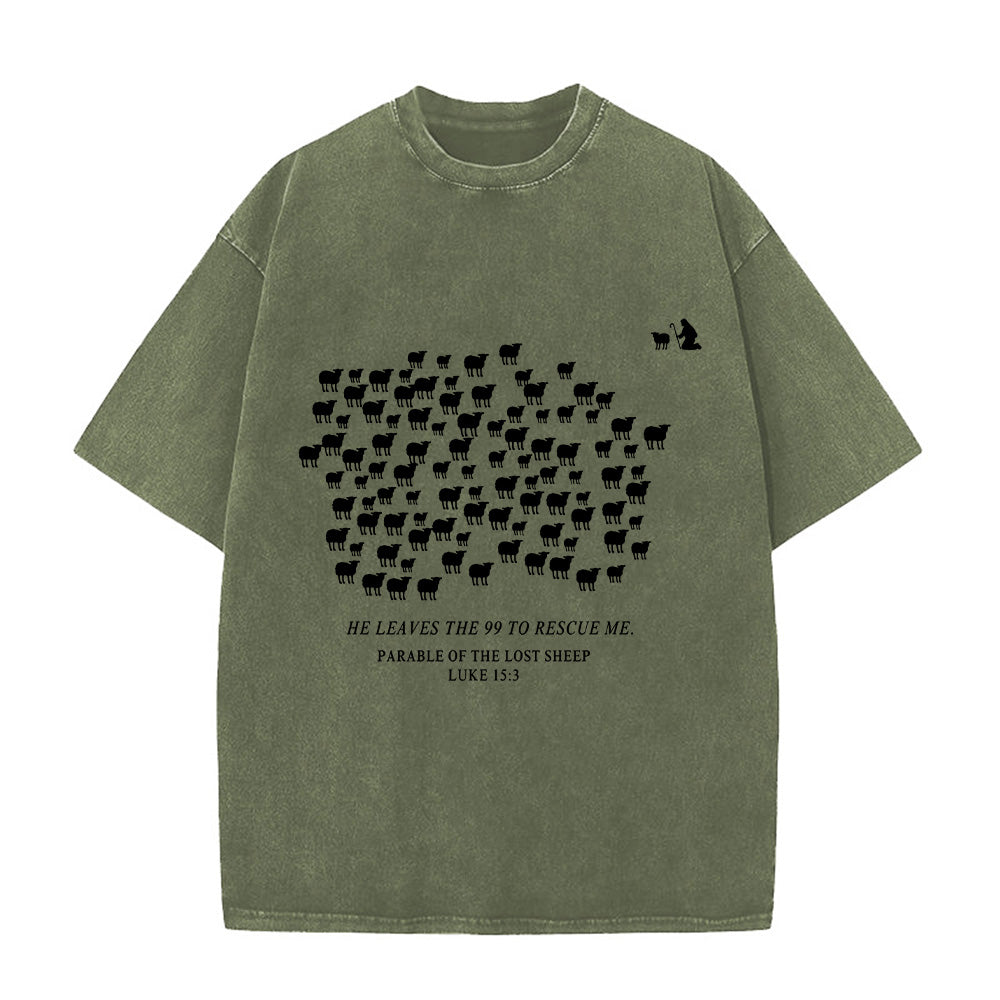 The Parable of the Lost Sheep Unisex Washed T-Shirt