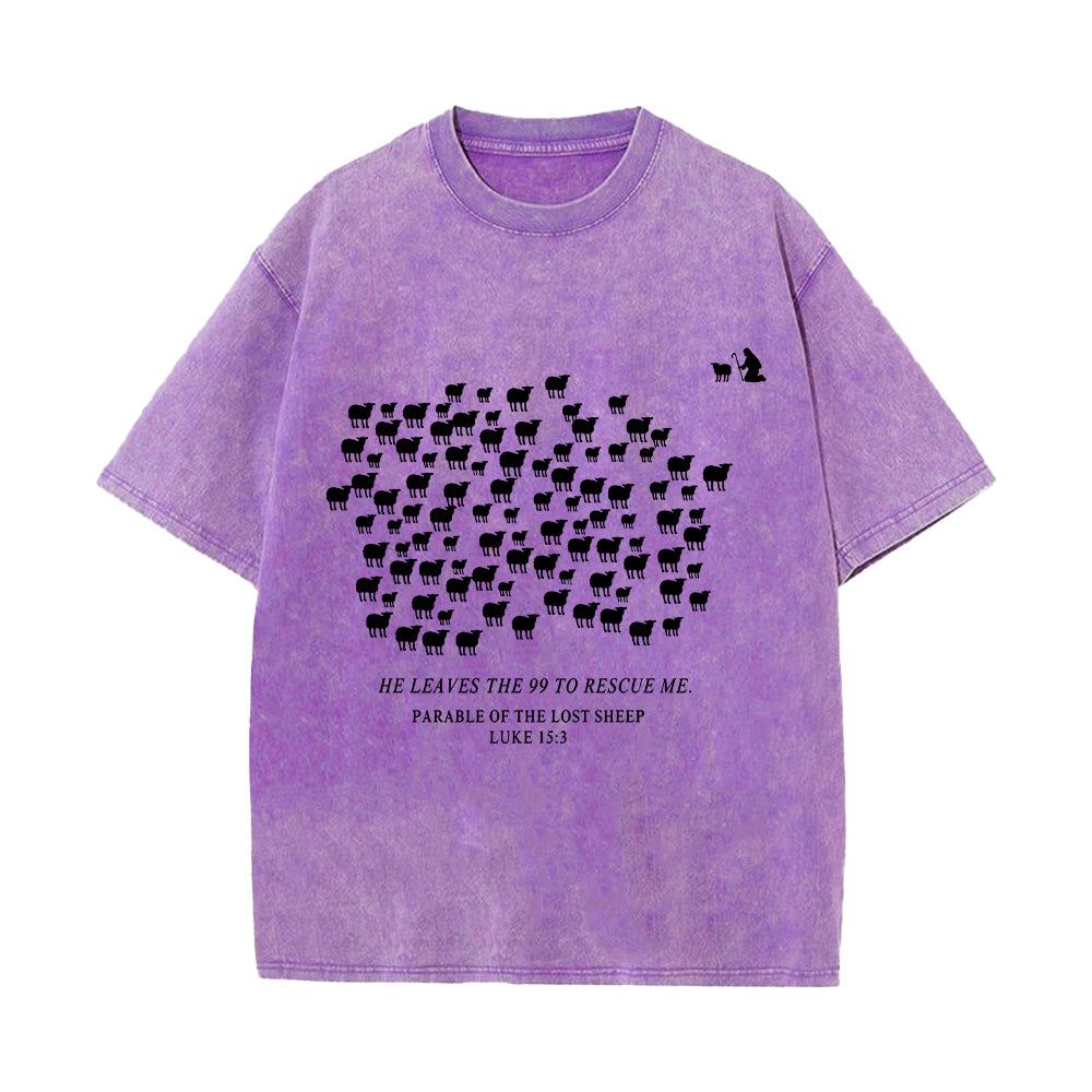 The Parable of the Lost Sheep Unisex Washed T-Shirt