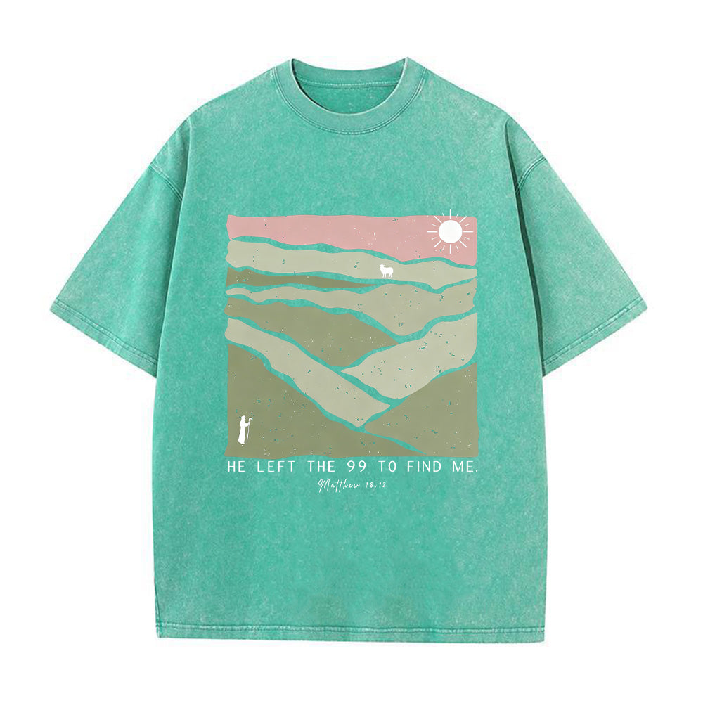 He Left the 99 Unisex Washed T-Shirt