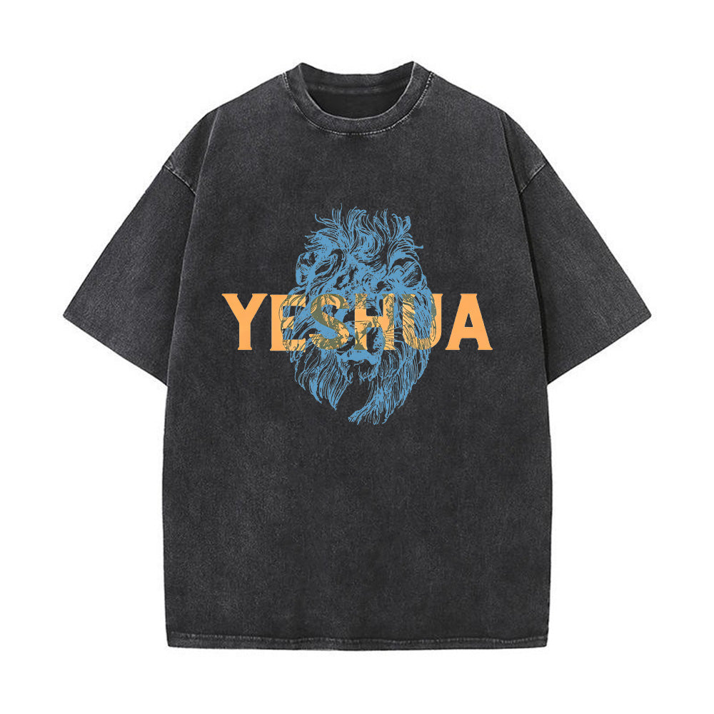 Yeshua Lion Unisex Washed T-Shirt