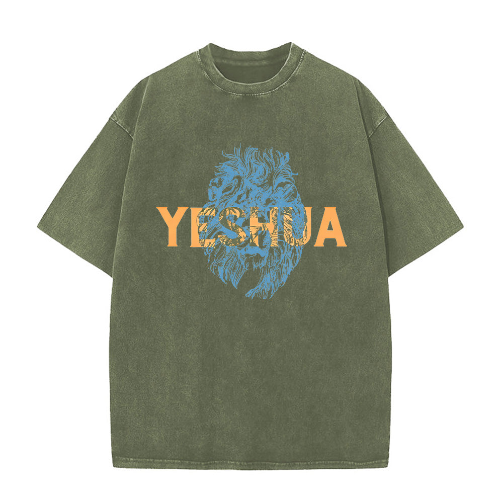 Yeshua Lion Unisex Washed T-Shirt