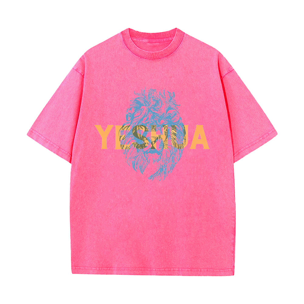 Yeshua Lion Unisex Washed T-Shirt