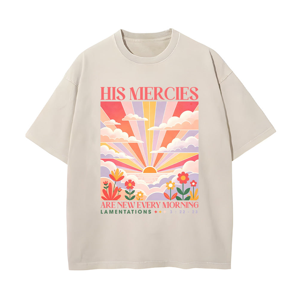 His Mercies Are New Every Morning Unisex Washed T-Shirt