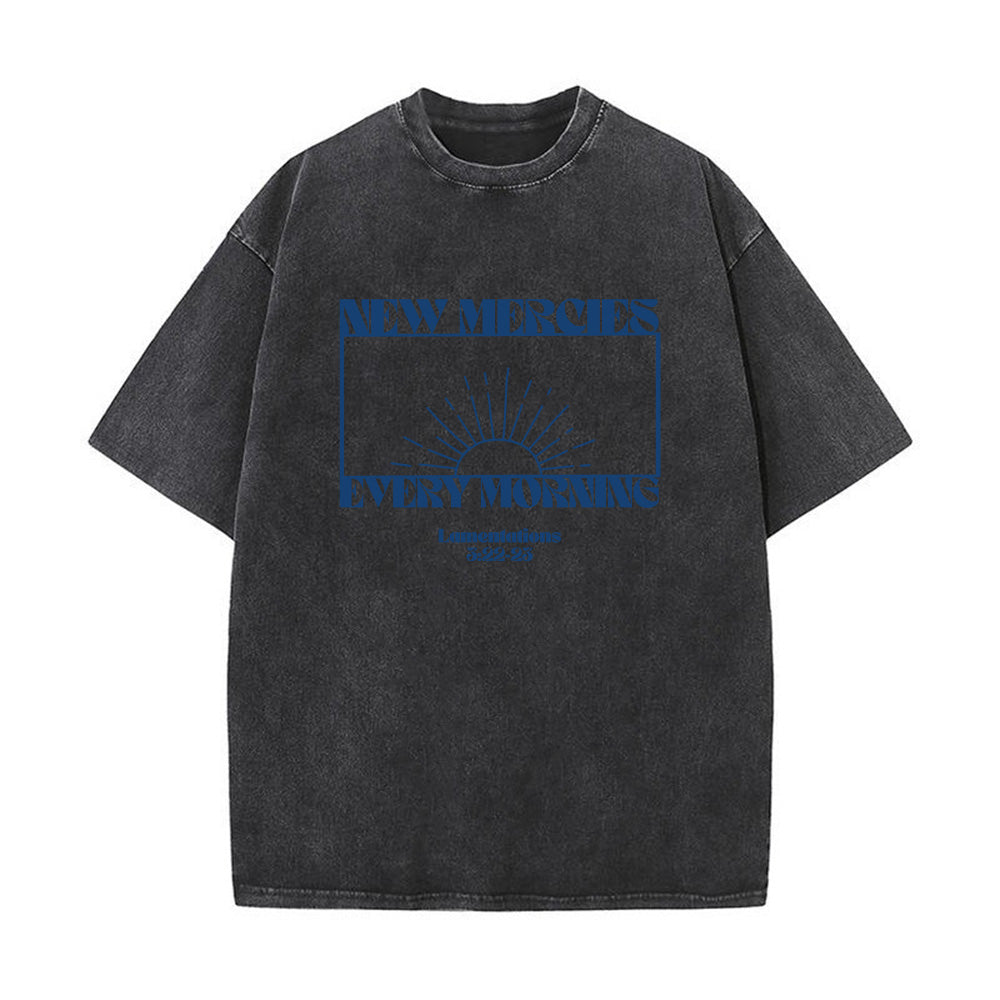 New Mercies Every Morning Unisex Washed T-Shirt