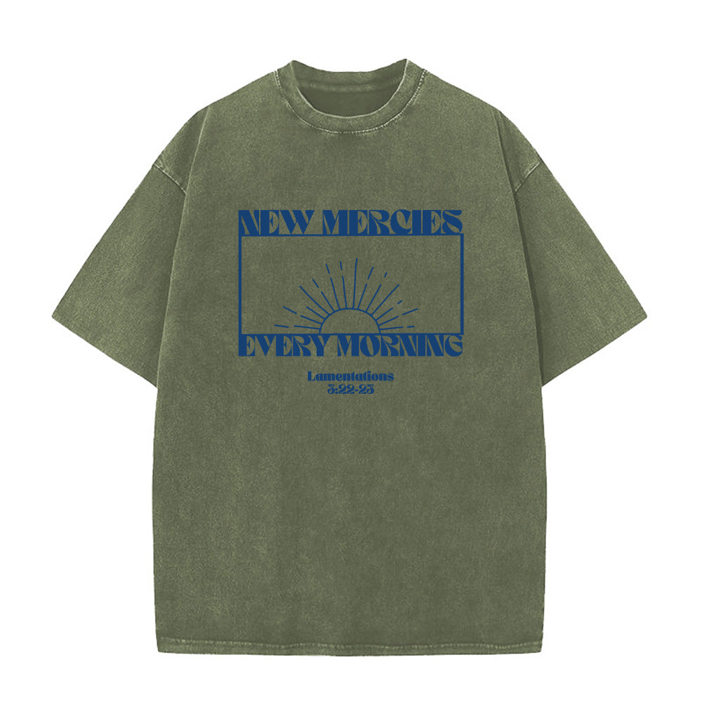 New Mercies Every Morning Unisex Washed T-Shirt