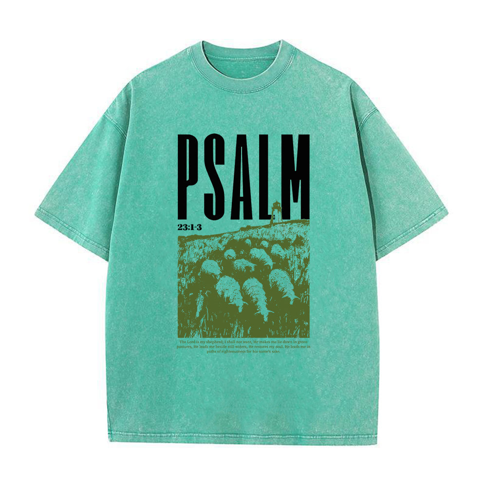 The Lord is My Shepherd Washed Unisex T-Shirt