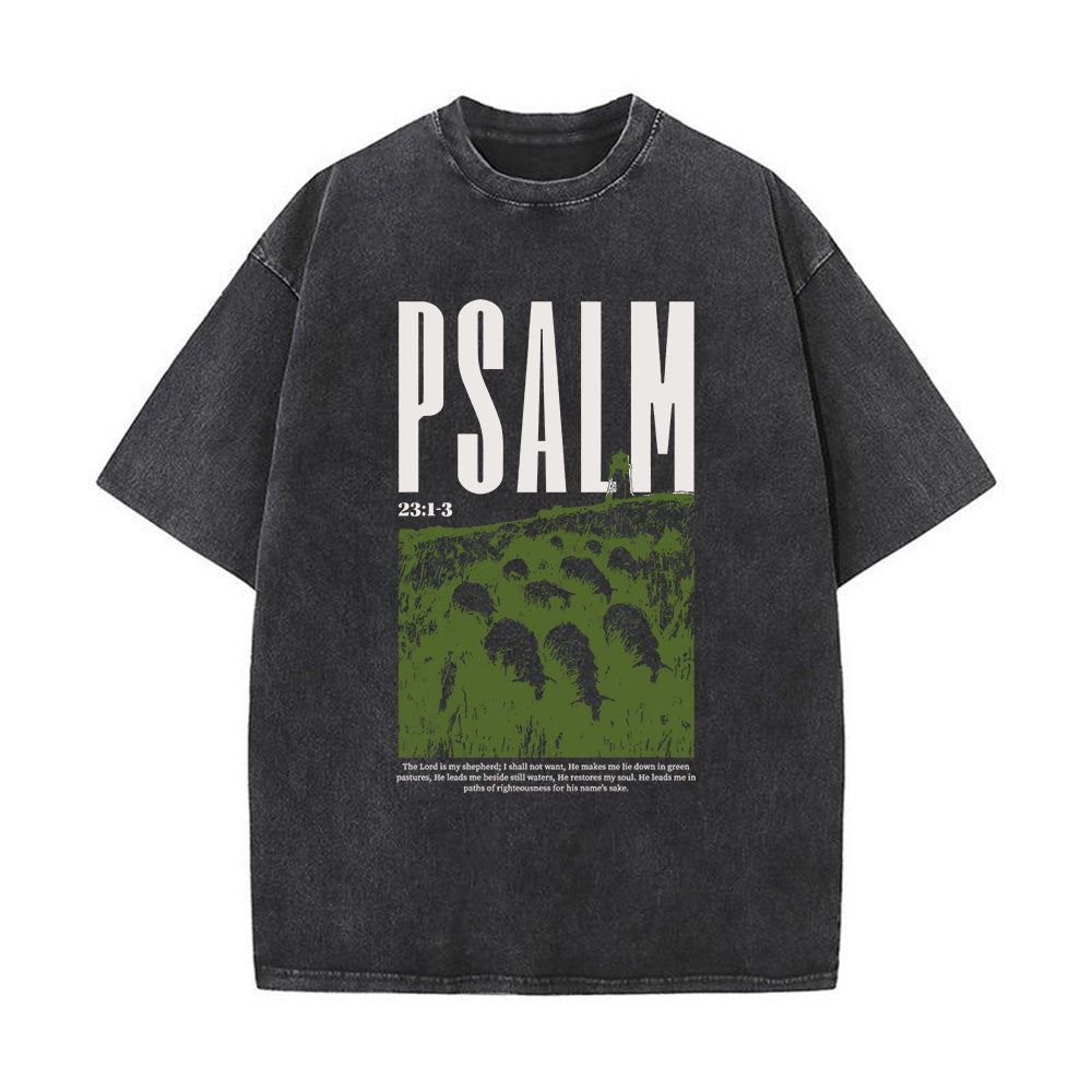 The Lord is My Shepherd Washed Unisex T-Shirt