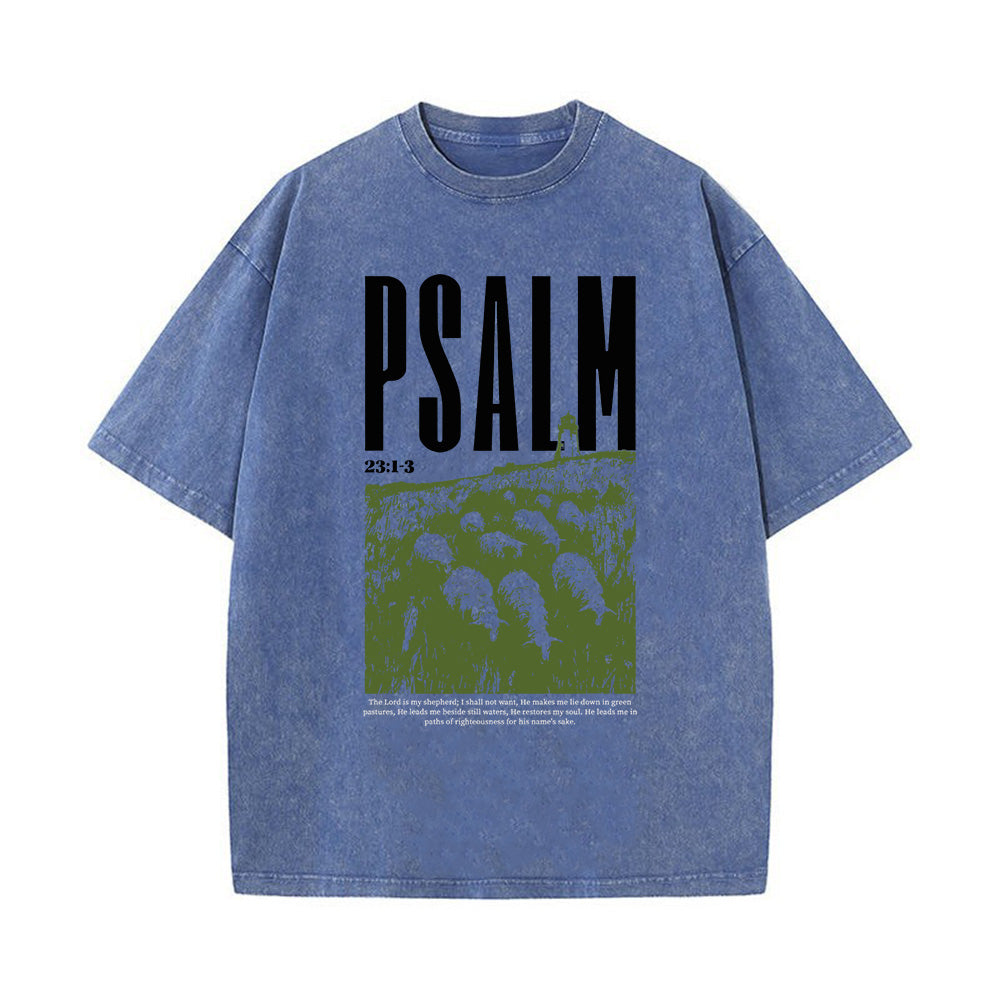 The Lord is My Shepherd Washed Unisex T-Shirt