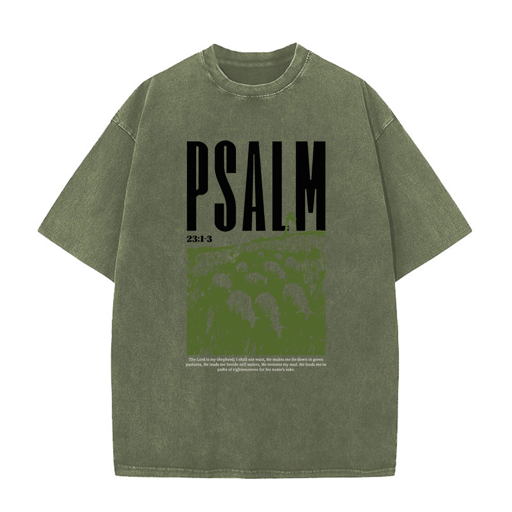 The Lord is My Shepherd Washed Unisex T-Shirt