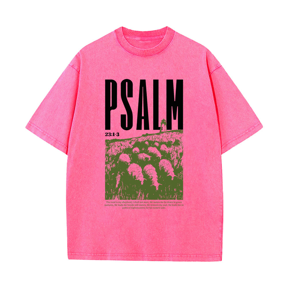 The Lord is My Shepherd Washed Unisex T-Shirt