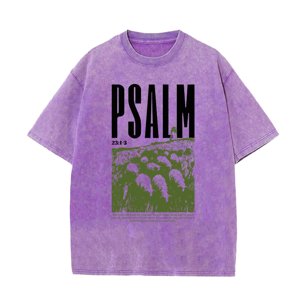 The Lord is My Shepherd Washed Unisex T-Shirt