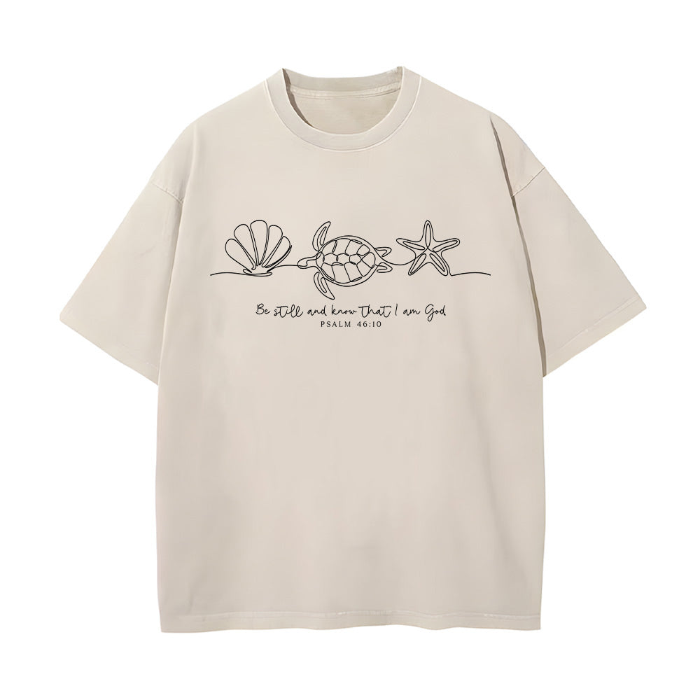 Be Still And Know That I Am God Washed Unisex T-Shirt
