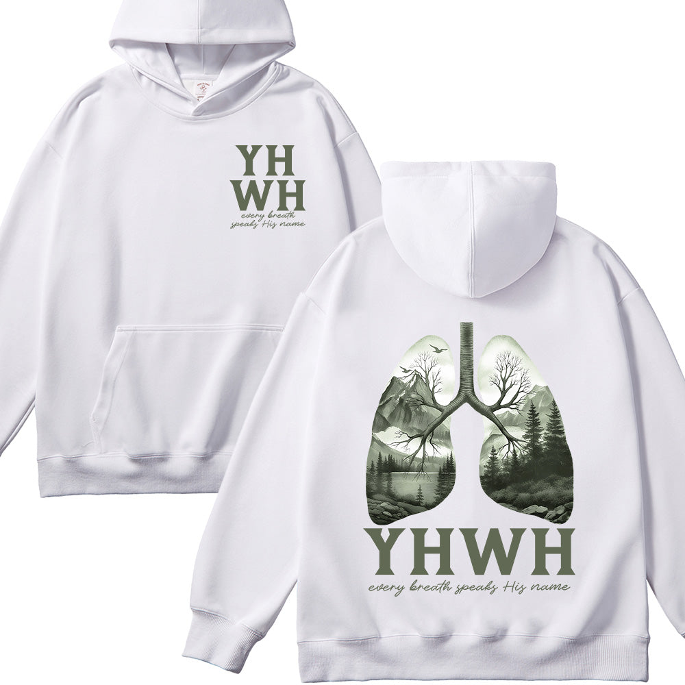 YHWH Lungs Christian Unisex Cotton Hoodie