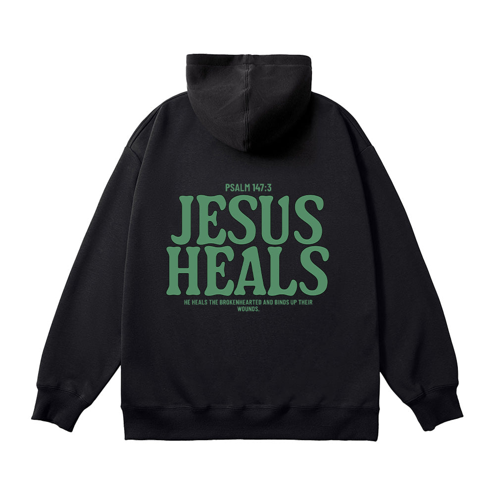 Jesus Heals Christian Unisex Cotton Hoodie