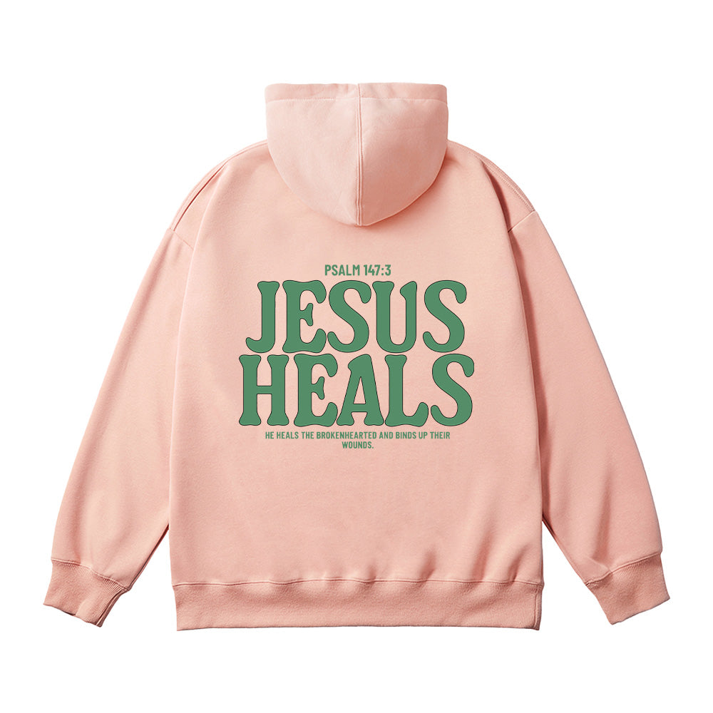 Jesus Heals Christian Unisex Cotton Hoodie