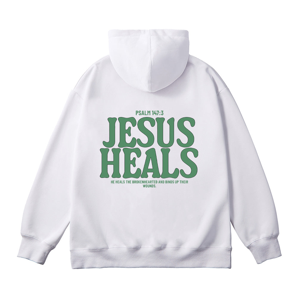 Jesus Heals Christian Unisex Cotton Hoodie