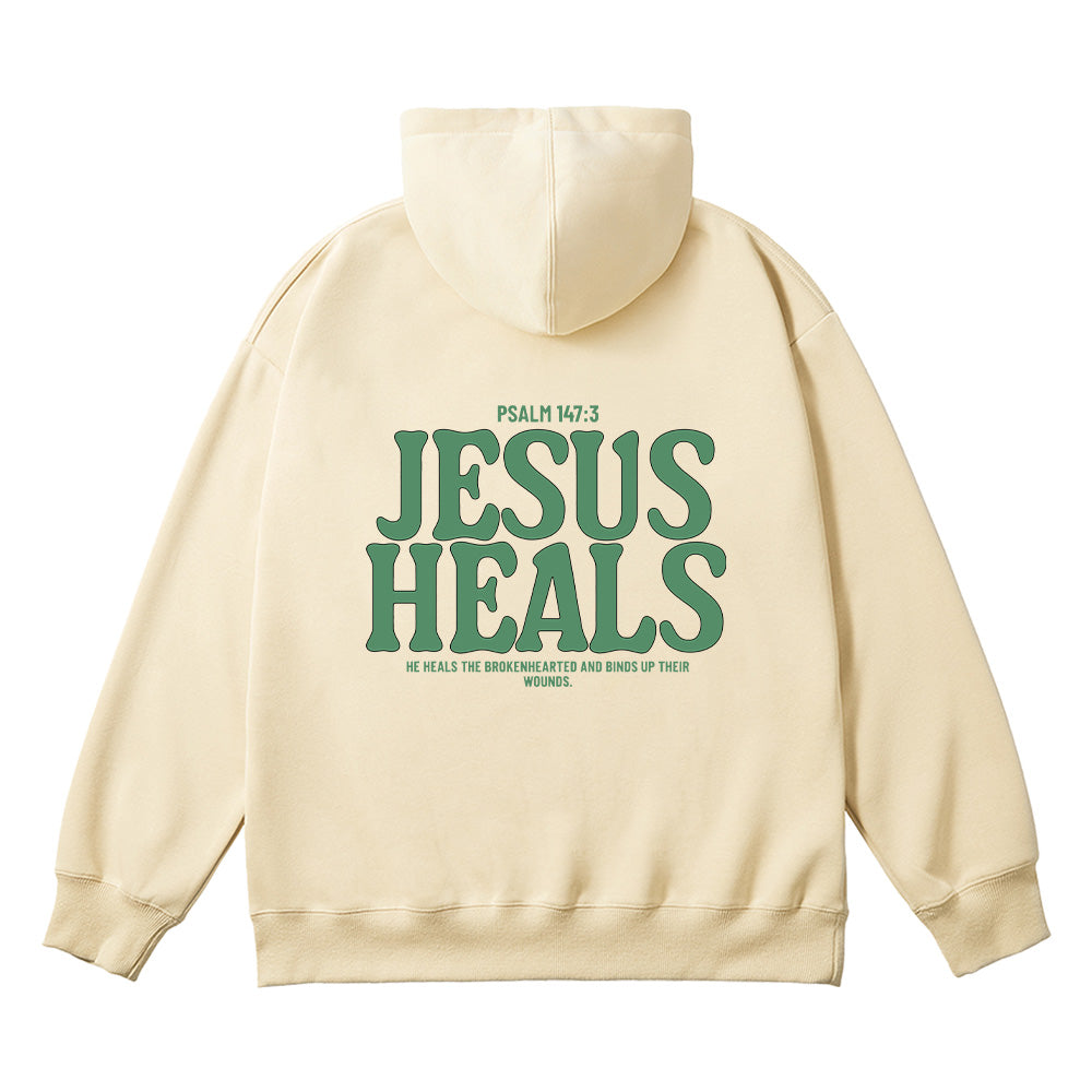 Jesus Heals Christian Unisex Cotton Hoodie
