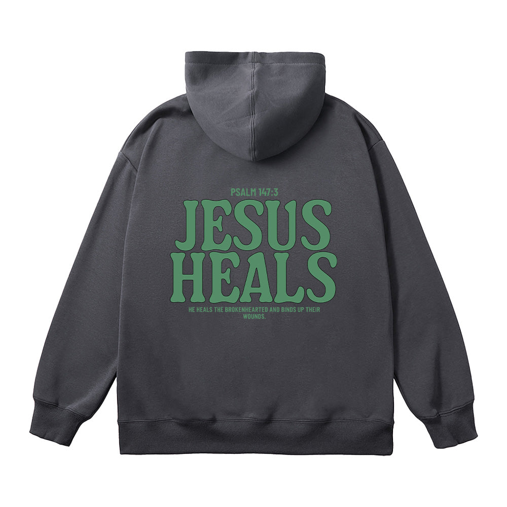 Jesus Heals Christian Unisex Cotton Hoodie