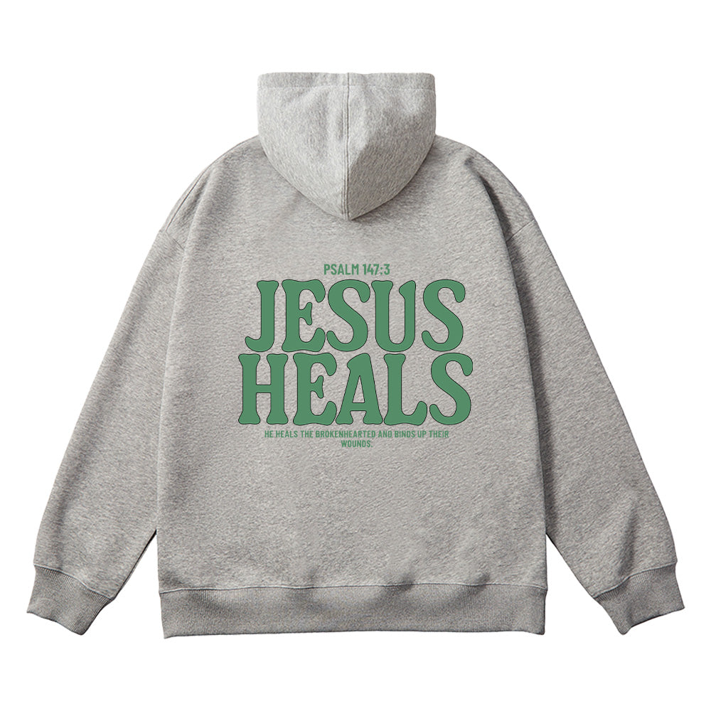 Jesus Heals Christian Unisex Cotton Hoodie