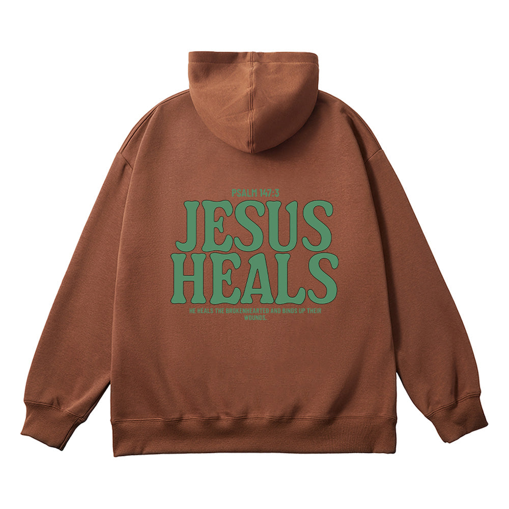 Jesus Heals Christian Unisex Cotton Hoodie