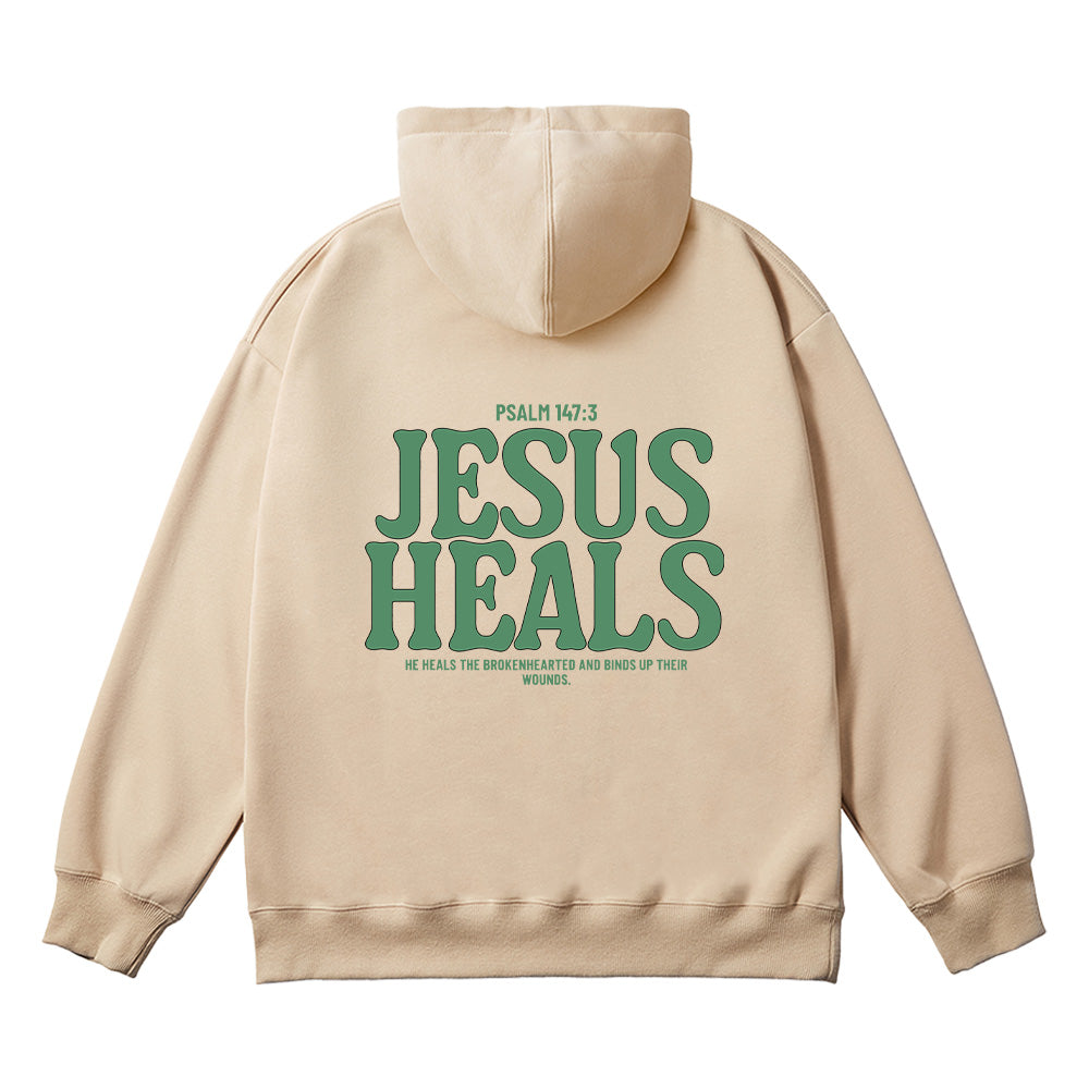 Jesus Heals Christian Unisex Cotton Hoodie