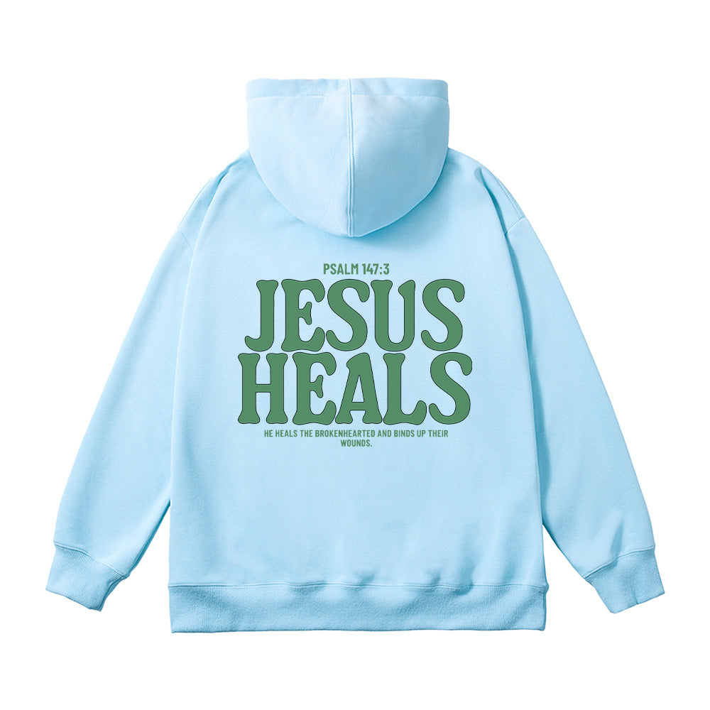 Jesus Heals Christian Unisex Cotton Hoodie