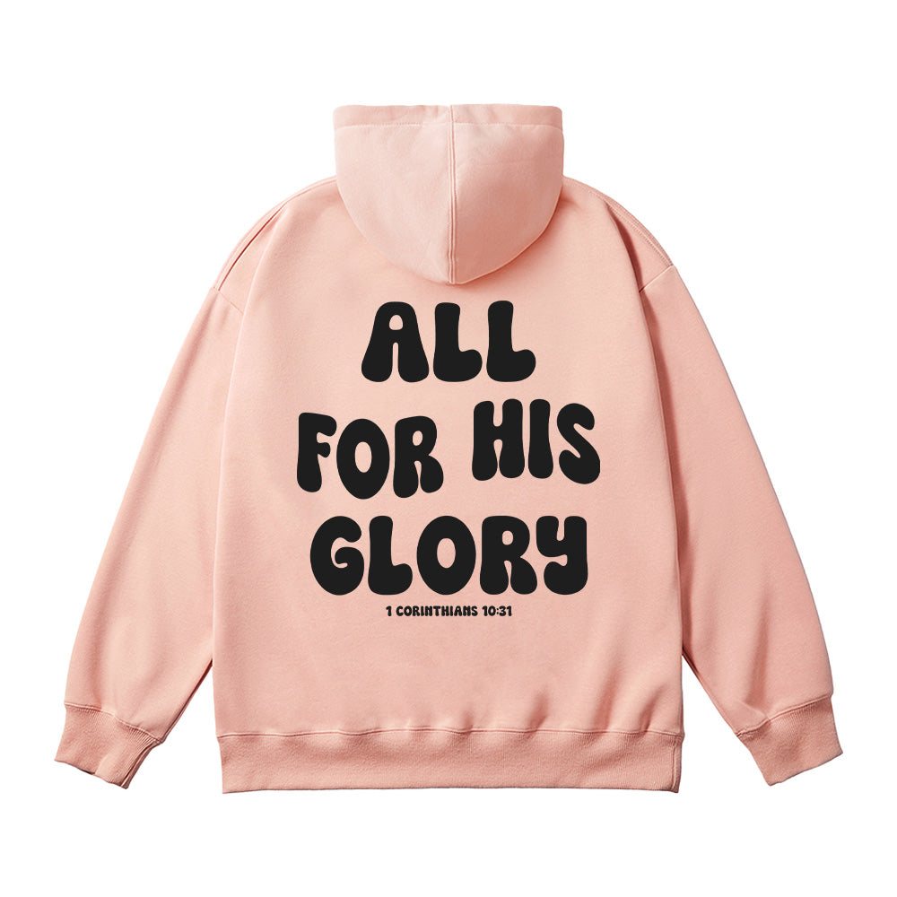 All For His Glory Christian Unisex Cotton Hoodie
