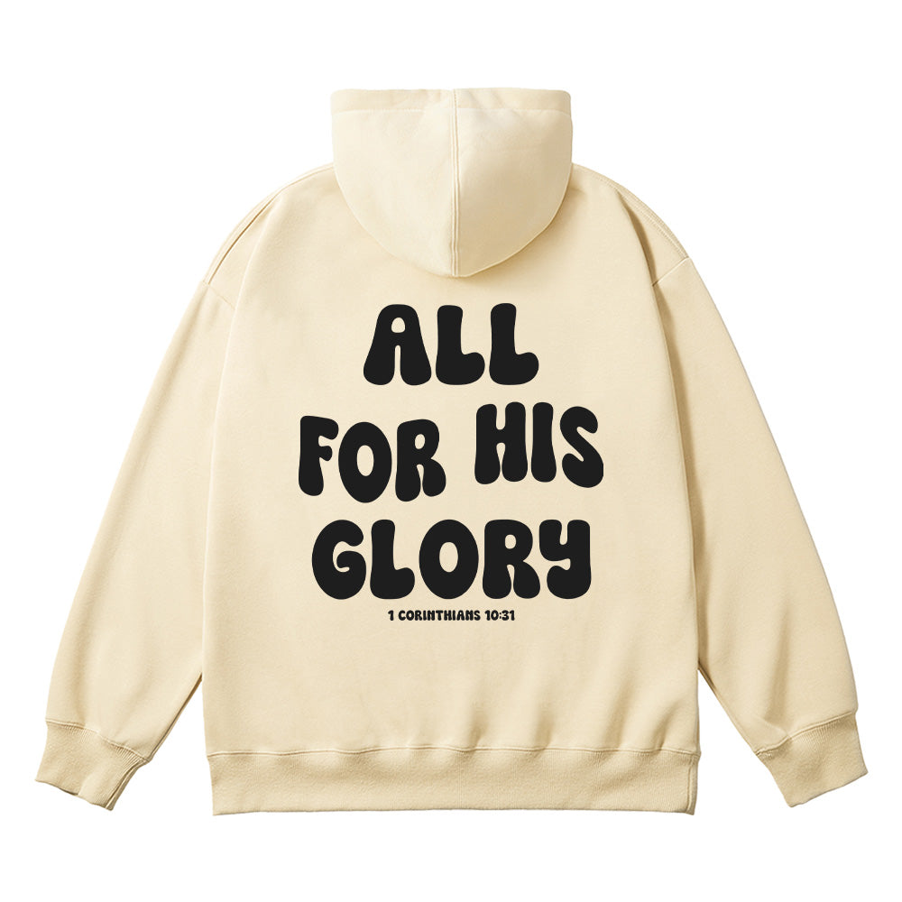 All For His Glory Christian Unisex Cotton Hoodie