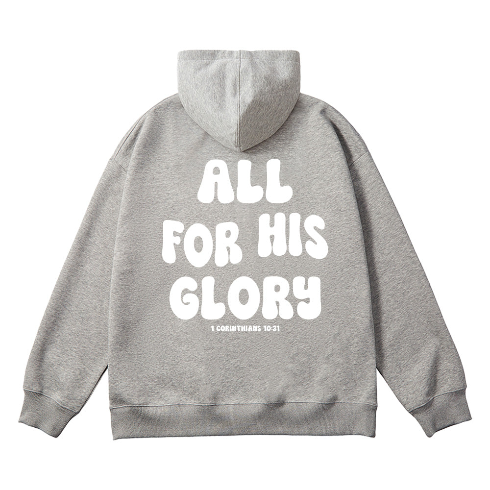 All For His Glory Christian Unisex Cotton Hoodie