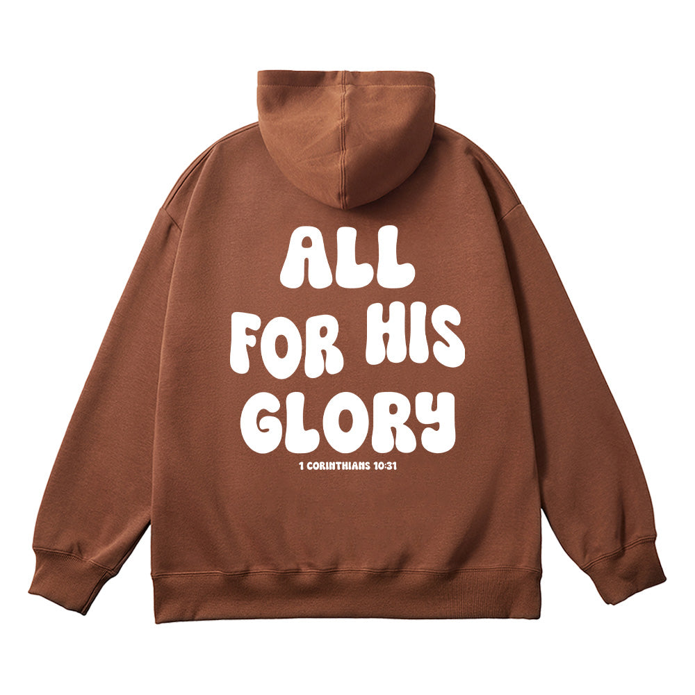 All For His Glory Christian Unisex Cotton Hoodie