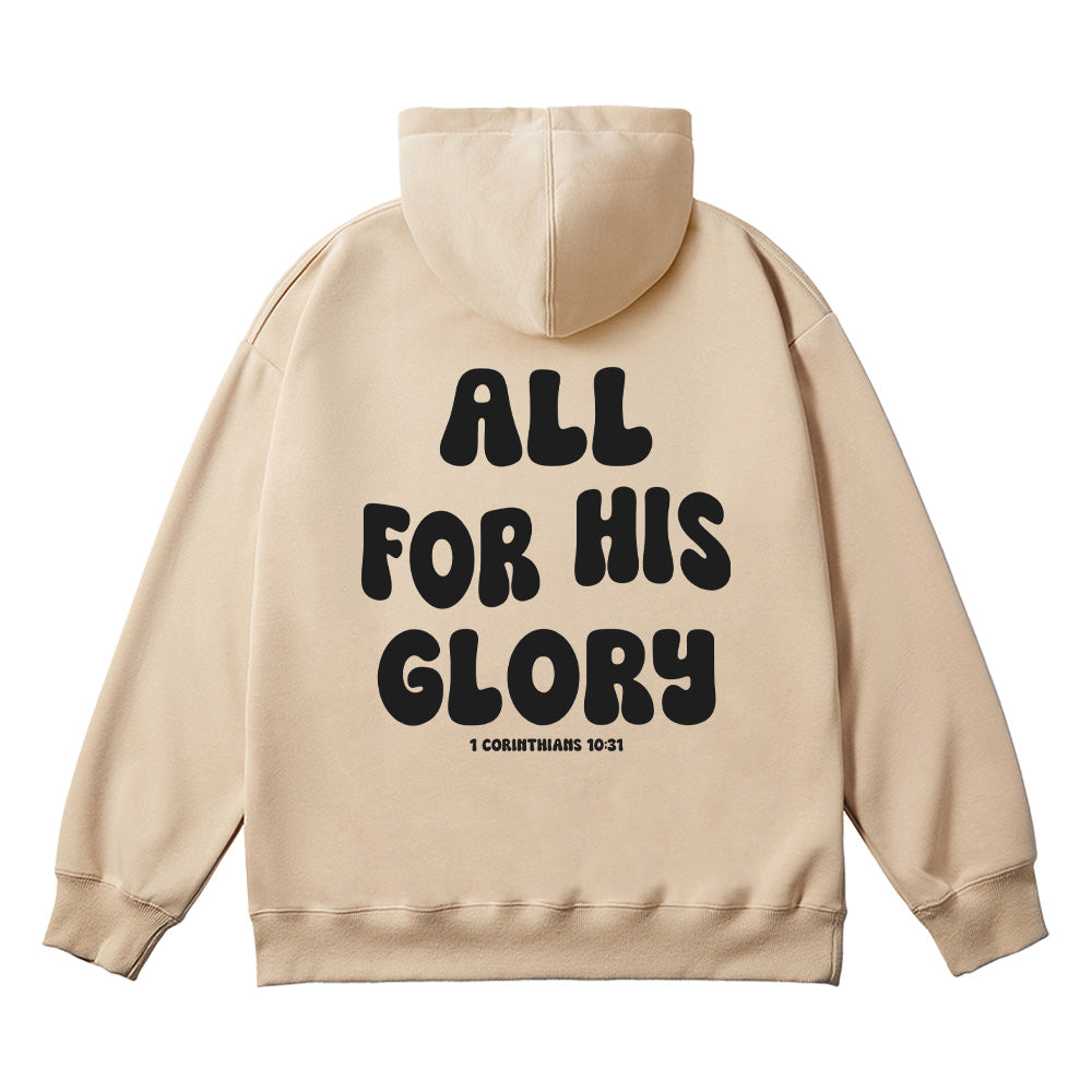 All For His Glory Christian Unisex Cotton Hoodie